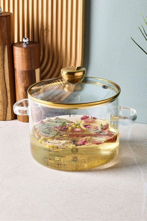 Perotti 17572 Sean Cam Tencere 1300 Ml - Gold