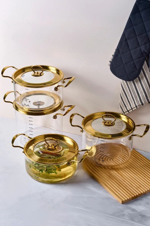 Perotti 17643 Logan Gold 4'lü Tencere Seti