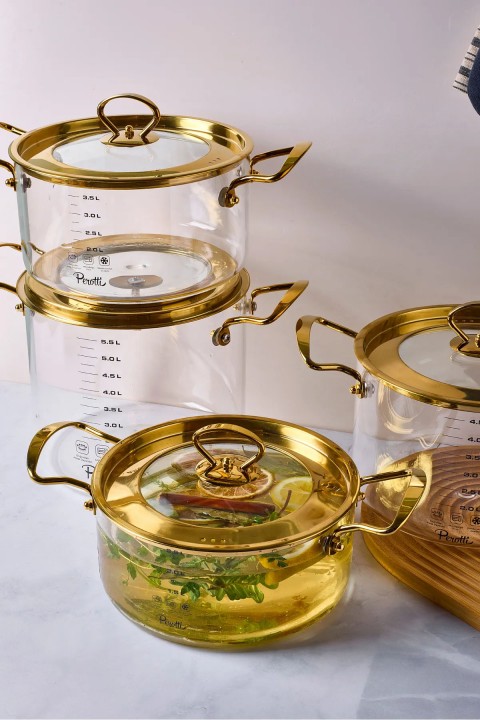 Perotti 17643 Logan Gold 4'lü Tencere Seti