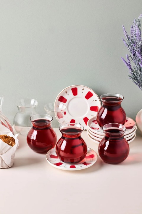 Perotti 17898 Filiz 12 Parça 6 Kişilik Cam Çay Seti