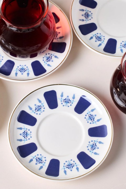 Perotti 17902 Laleli 12 Parça 6 Kişilik Cam Çay Seti