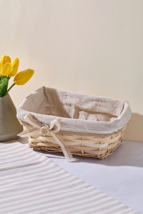 Perotti 17980 Salice Hasır Dikdörtgen Ekmek Sepeti 22x15x9 Cm