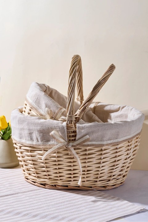 Perotti 17999 Salice Hasır 2'li Piknik Sepeti ve Organizer