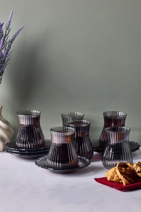 Perotti 18040 Mudanya Füme 12 Parça Çay Seti