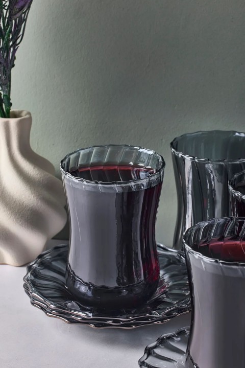 Perotti 18043 Nilüfer Füme 12 Parça Çay Seti