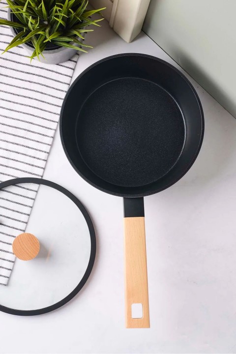 Perotti 18095 CookWood Ahşap Saplı Tencere 20 Cm - Siyah