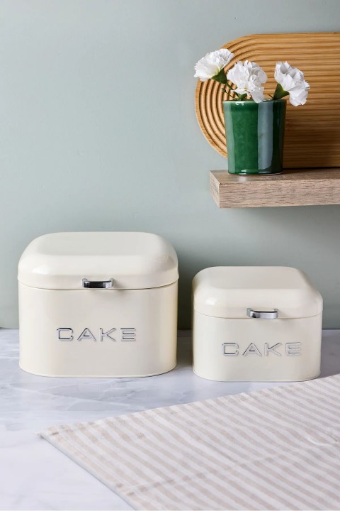 Perotti Plus 2 Boy Kek Saklama Kutusu - Krem