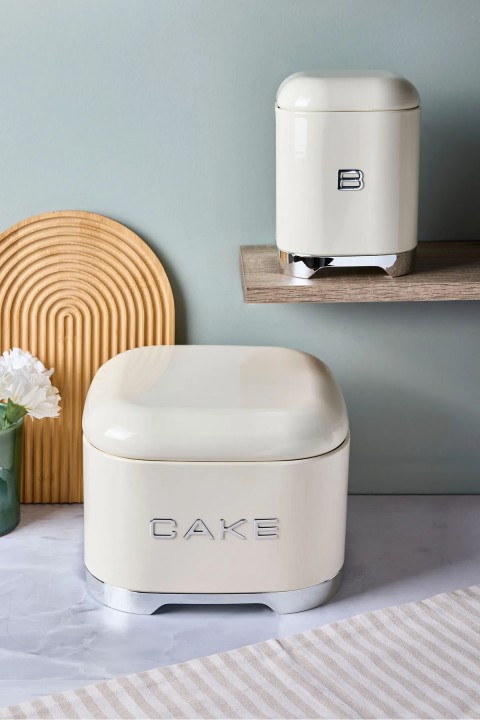 Perotti Plus 2'Li Kek ve Bisküvi Saklama Kutusu - Krem