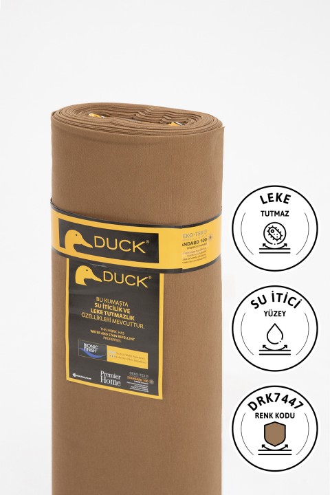Premier Metrelik Duck Keten Kumaş Su İtici Bez 1 Metre DRK7447 - Kahverengi
