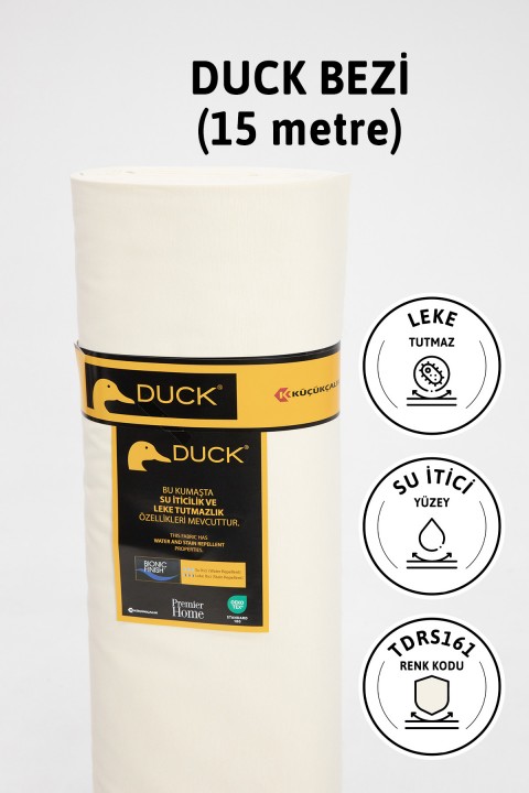 Premier Metrelik Duck Keten Kumaş Su İtici Bez 15 Metre TDRS161 - Krem