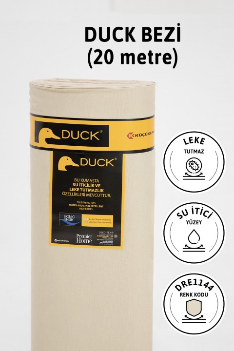 Premier Metrelik Duck Keten Kumaş Su İtici Bez 20 Metre DRE1144 - Bej