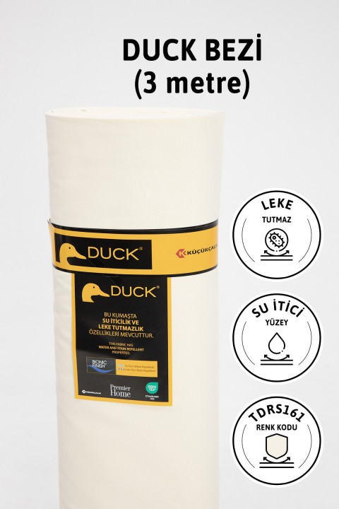Premier Metrelik Duck Keten Kumaş Su İtici Bez 3 Metre TDRS161 - Krem