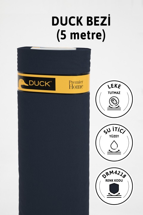 Premier Metrelik Duck Keten Kumaş Su İtici Bez 5 Metre DRM4218 - Lacivert