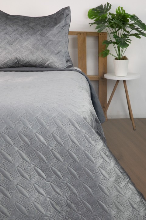 Queen Kadife Tek Kişilik Yatak Örtüsü - Antrasit Queen Kadife Tek Kişilik Yatak Örtüsü - Antrasit