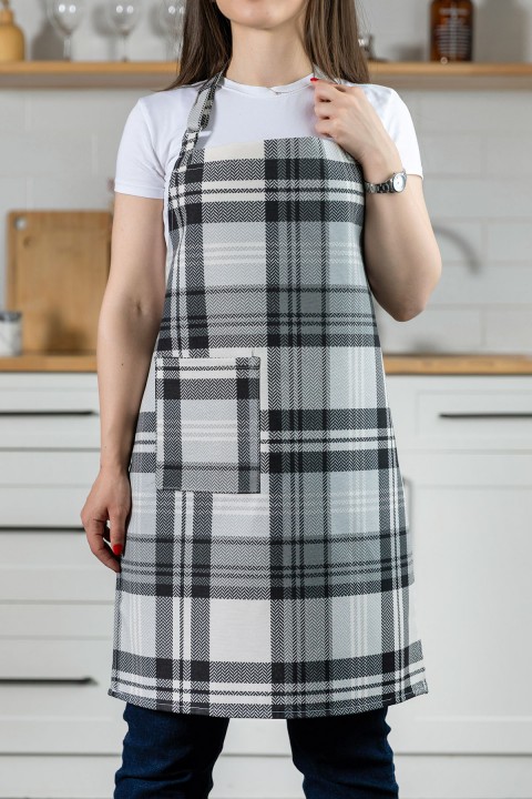 Retro Chef Ayar Askılı Mutfak Önlüğü - Antrasit
