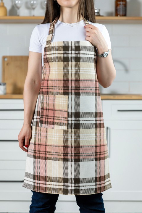 Retro Chef Ayar Askılı Mutfak Önlüğü - Kahve