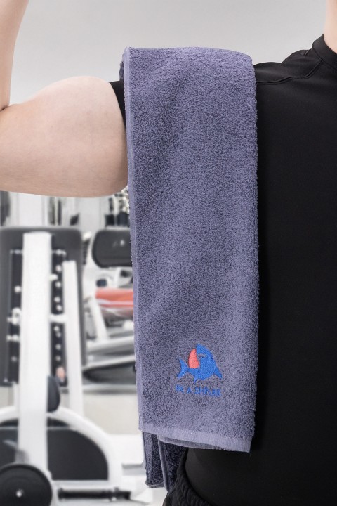 Sporcu Antrenman Havlusu Gym Fitness Plates Boks Tenis Spor Havlusu 105x30 Cm - Antrasit