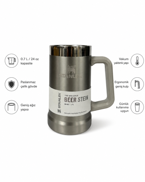Stanley The Stay Chill Stein 0.7L/24oz Stainless Steel Ash