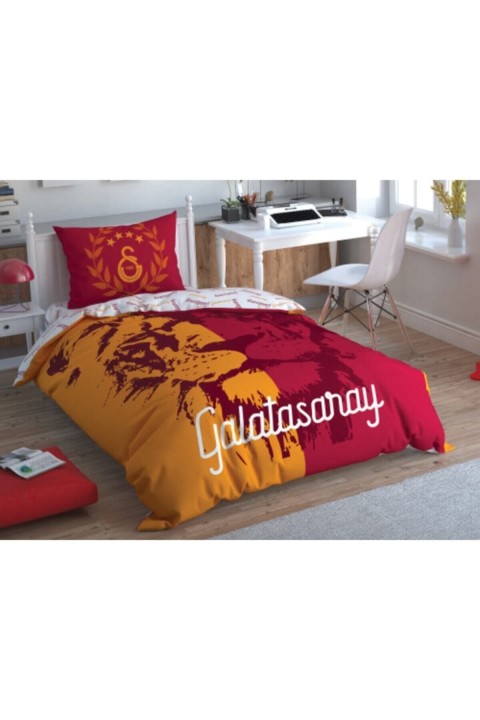 Taç Lisanslı Galatasaray Aslan Logo Tek Kişilik Nevresim Takımı