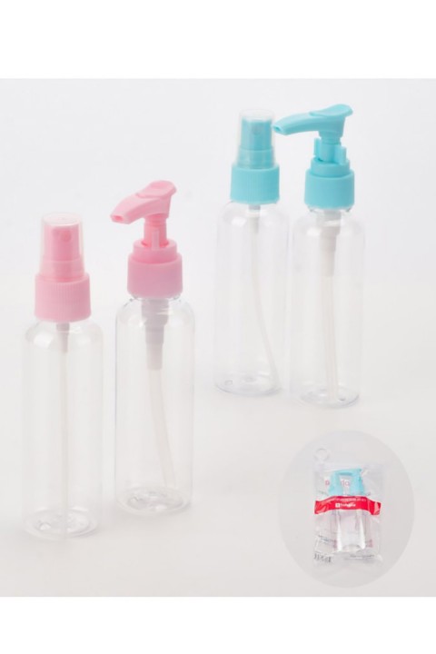 Tohana Seyahat Tipi Kozmetik Dolum Seti 2'li 65 Ml - Renkli
