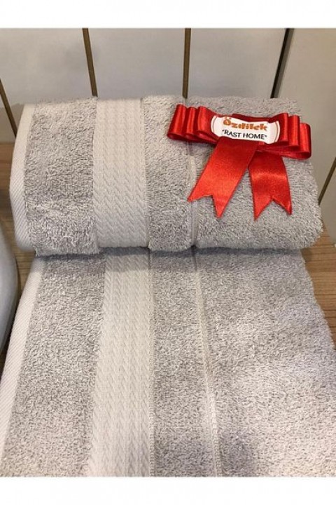 Trendy El-yüz Havlusu(2'li Açık Gri)