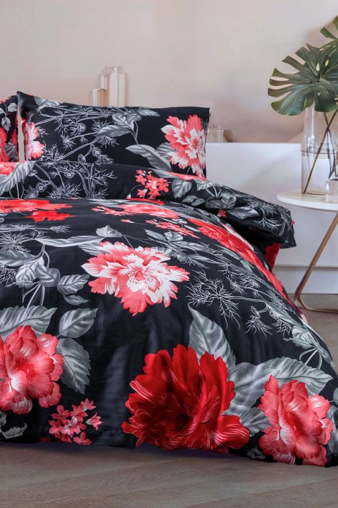 Vella Dream Premium %100 Pamuk Saten Çift Kişilik Nevresim Takımı - Kırmızı