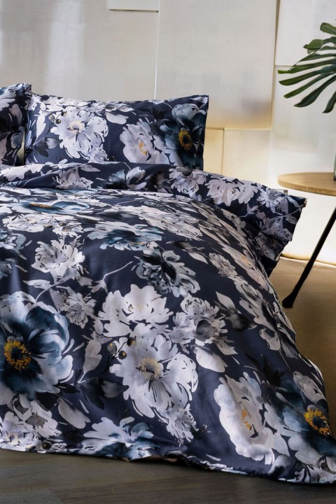 Vella Dream Premium %100 Pamuk Saten Çift Kişilik Nevresim Takımı - Lacivert
