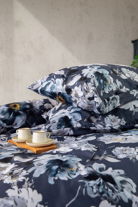 Vella Dream Premium %100 Pamuk Saten Çift Kişilik Nevresim Takımı - Lacivert