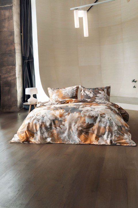 Vienta Premium %100 Pamuk Saten Çift Kişilik Nevresim Takımı - Turuncu