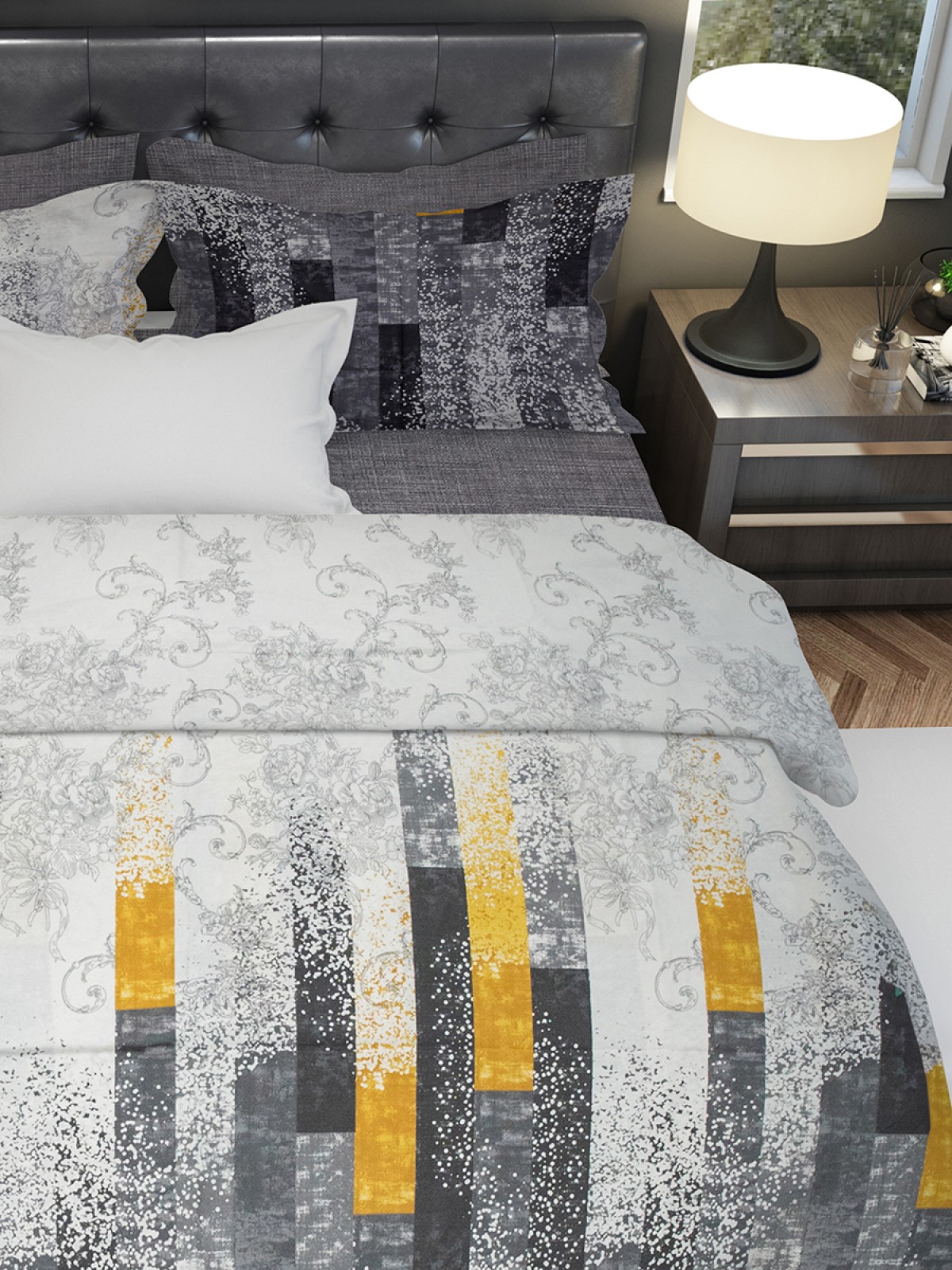 Serenat %100 Pamuk Lastikli Çarşaflı Çift Kişilik Nevresim Takımı - Sarı Serenat %100 Pamuk Lastikli Çarşaflı Çift Kişilik Nevresim Takımı - Sarı