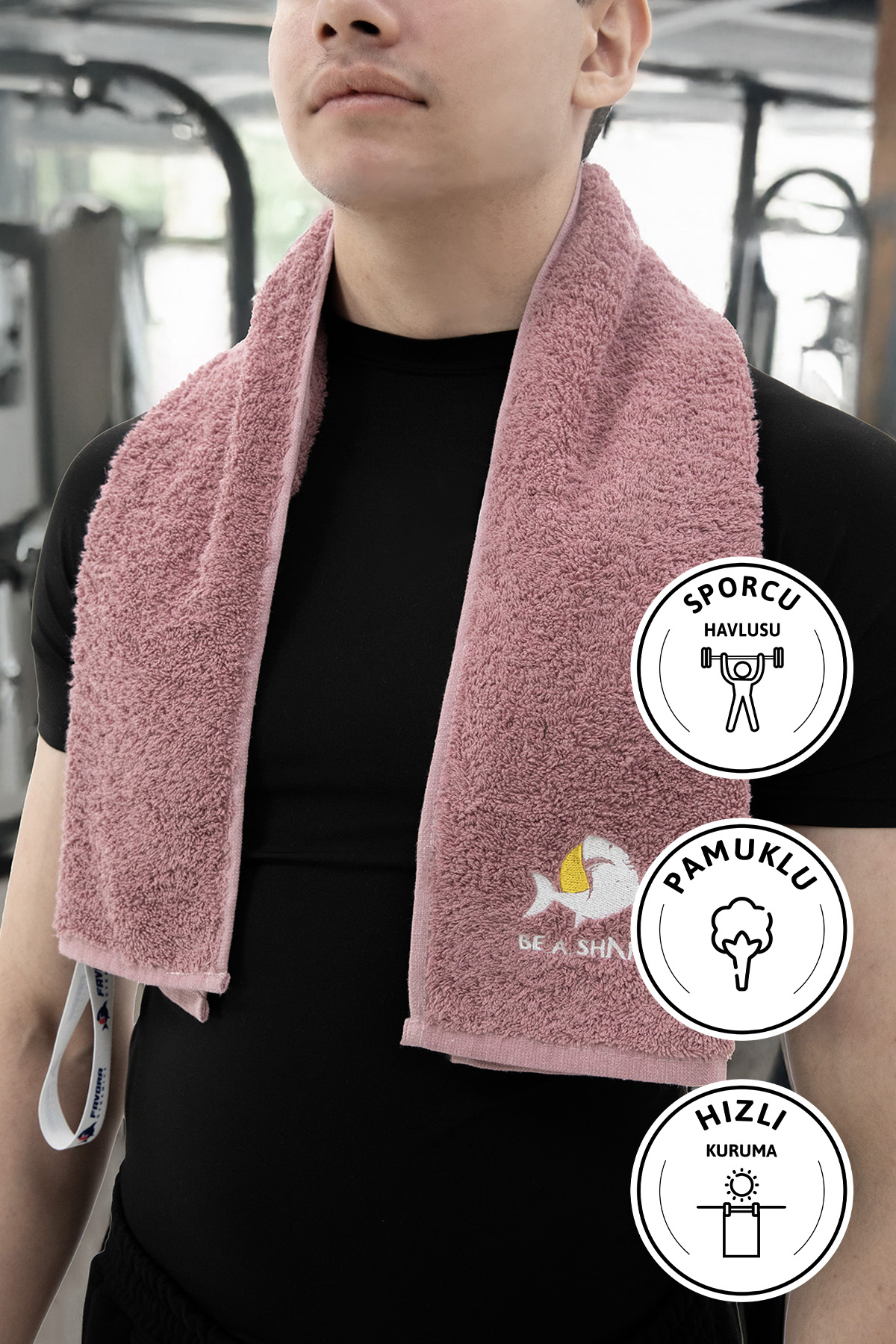 Spor Antrenman Havlusu 105x30 - Mürdüm Spor Antrenman Havlusu 105x30 - Mürdüm