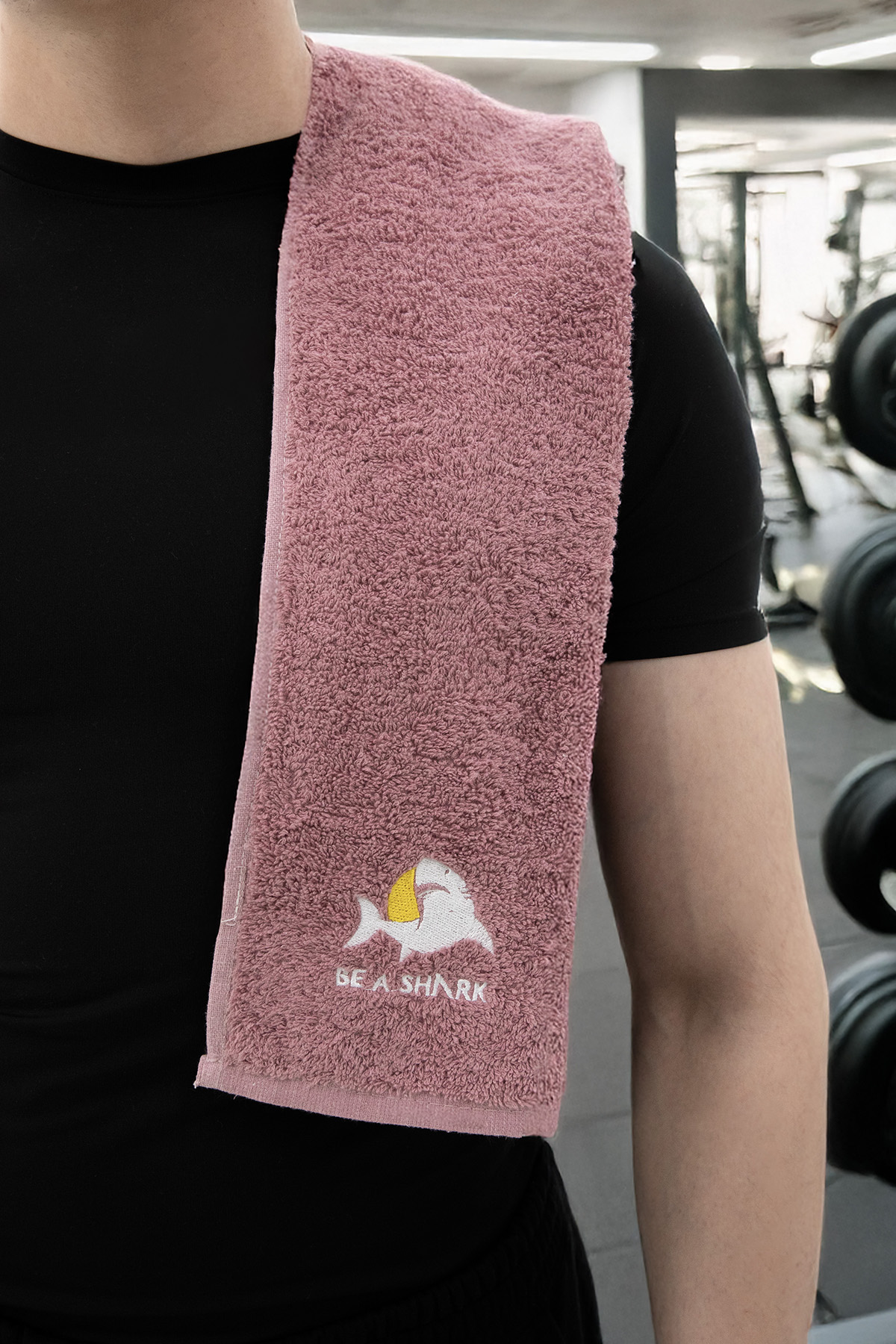 Sporcu Antrenman Havlusu Gym Fitness Plates Boks Tenis Spor Havlusu 105x30 Cm - Mürdüm