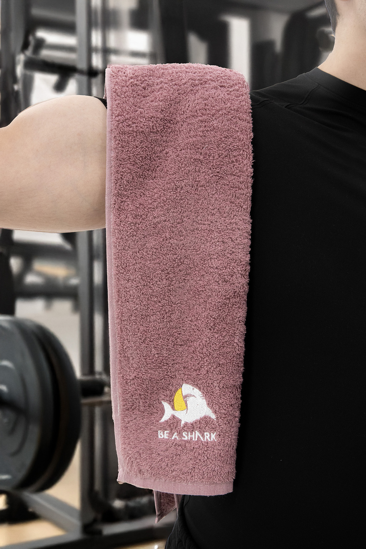 Sporcu Antrenman Havlusu Gym Fitness Plates Boks Tenis Spor Havlusu 105x30 Cm - Mürdüm