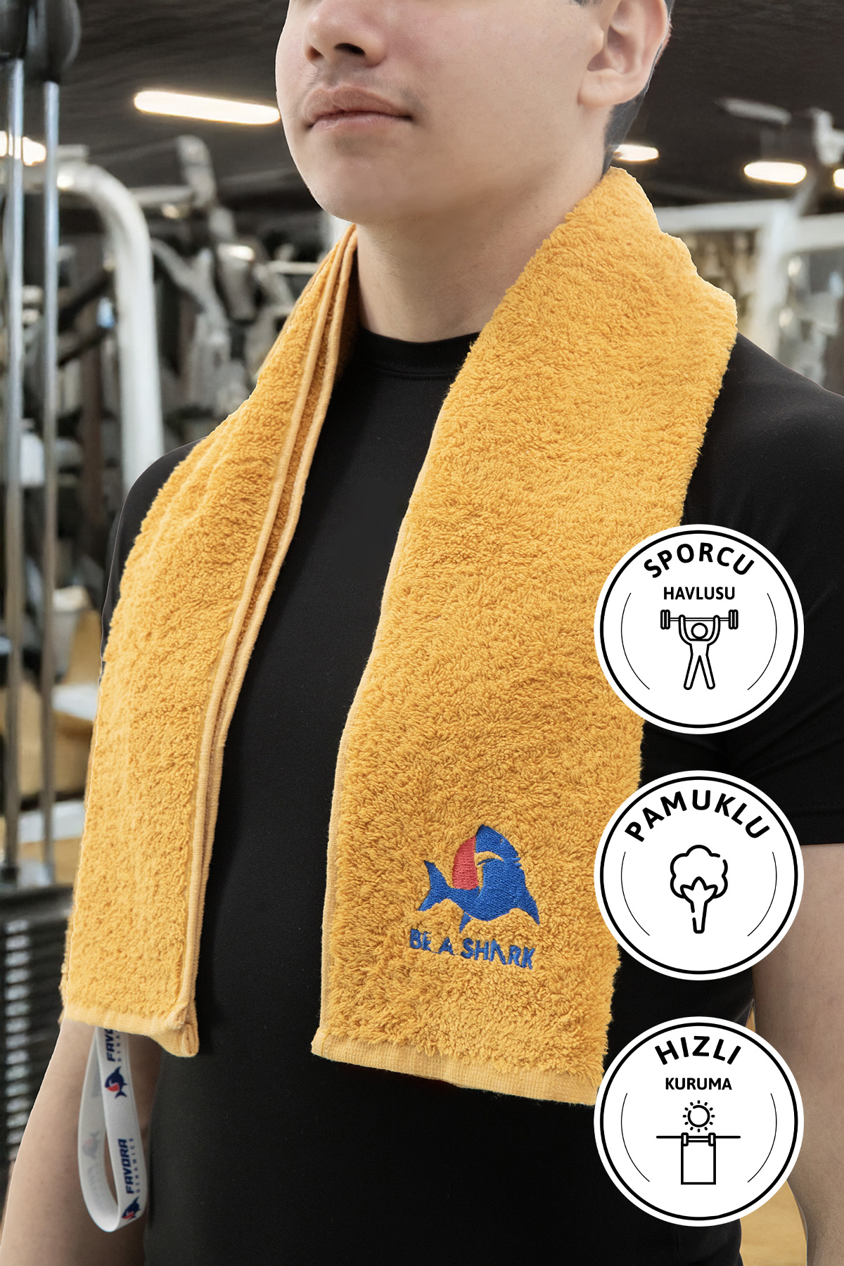 Spor Antrenman Havlusu 105x30 - Sarı Spor Antrenman Havlusu 105x30 - Sarı