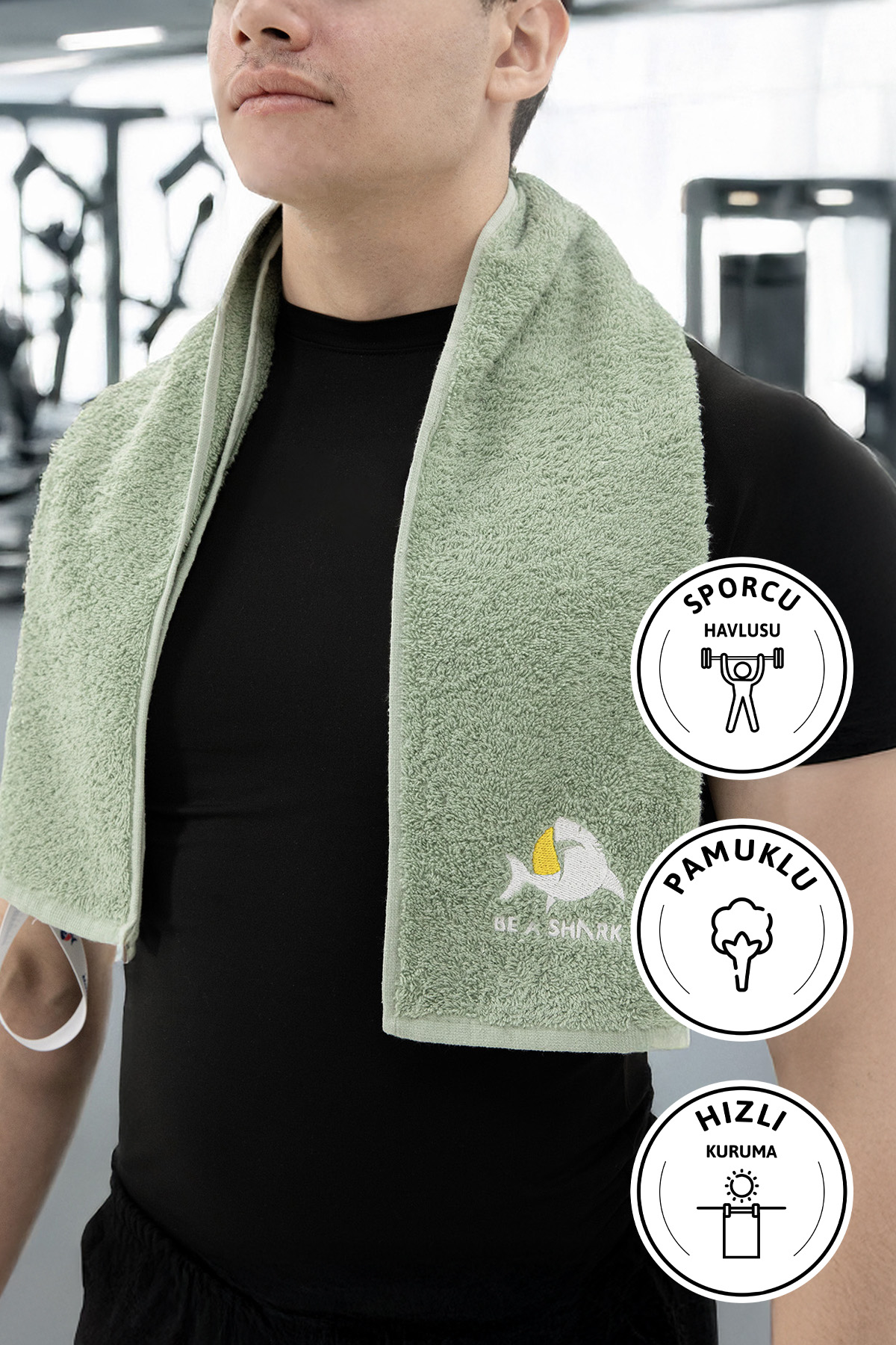 Spor Antrenman Havlusu 105x30 - Yeşil Spor Antrenman Havlusu 105x30 - Yeşil