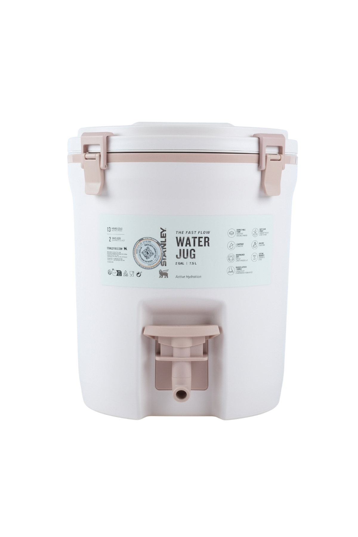 Stanley The Fast-Flow Water Jug 7.5L / 2 Gal Rose Quartz 01938-160 Stanley The Fast-Flow Water Jug 7.5L / 2 Gal Rose Quartz 01938-160