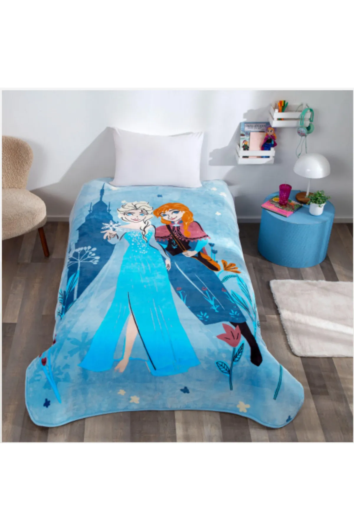 Taç Disney Frozen Flower Power Lisanslı Tek Kişilik Battaniye