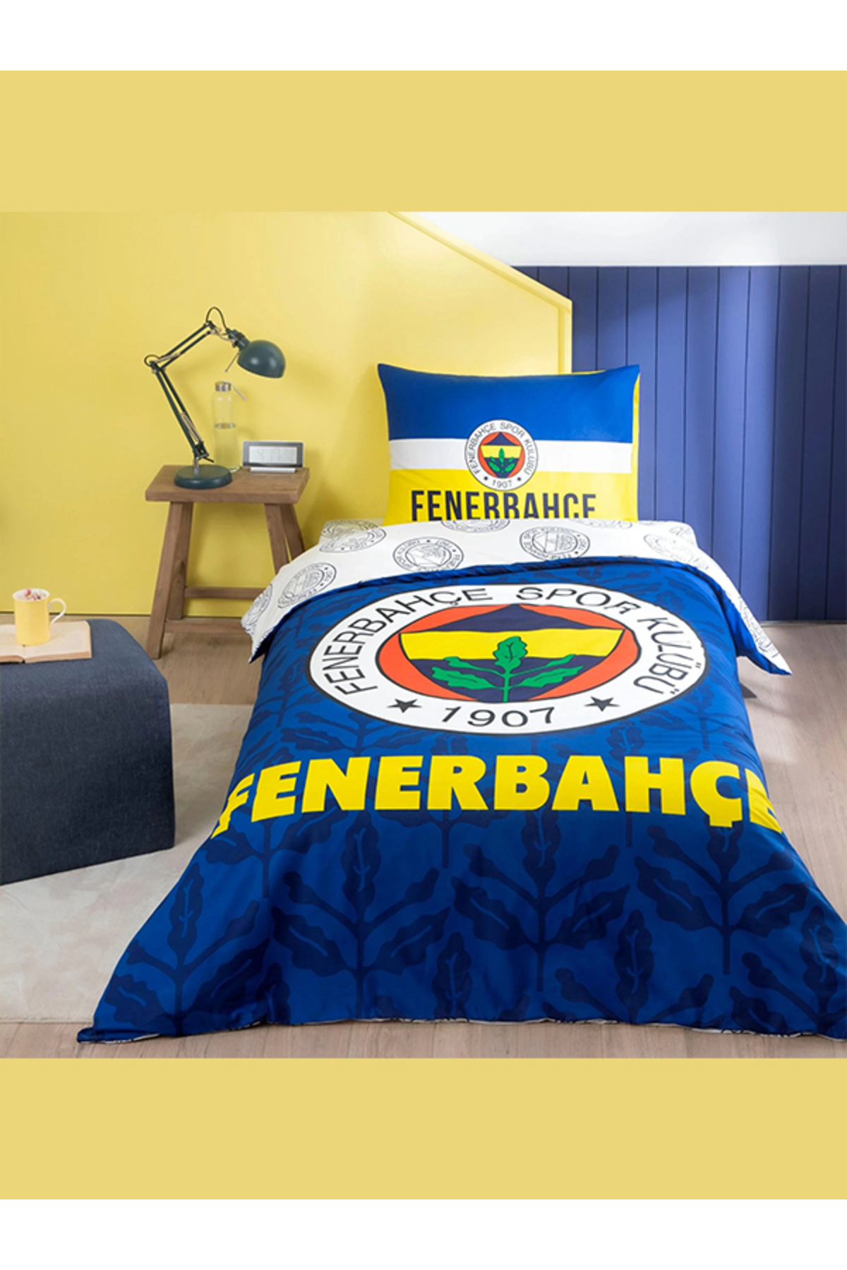 Taç Lisanslı Nevresim Takımı Fenerbahçe Palamut Tek Kişilik Taç Lisanslı Nevresim Takımı Fenerbahçe Palamut Tek Kişilik