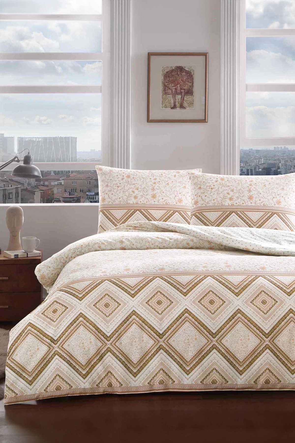 Taç Perry Happy Days Ranforce Çift Kişilik Nevresim Takımı - Kahverengi Taç Perry Happy Days Ranforce Çift Kişilik Nevresim Takımı - Kahverengi