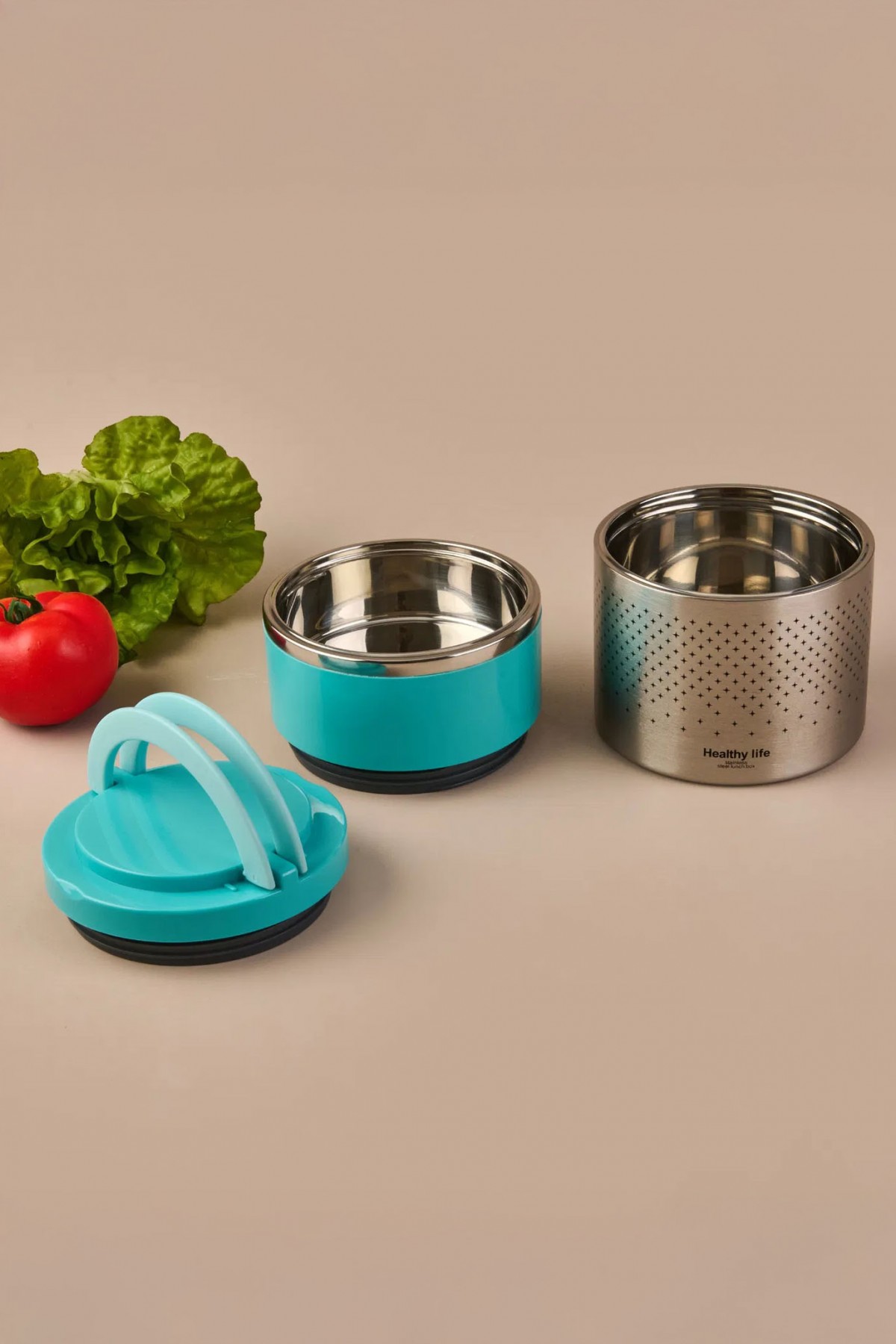 Tohana 2 Katlı Çelik Yemek Termosu 1,5 Lt - Mavi Tohana 2 Katlı Çelik Yemek Termosu 1,5 Lt - Mavi
