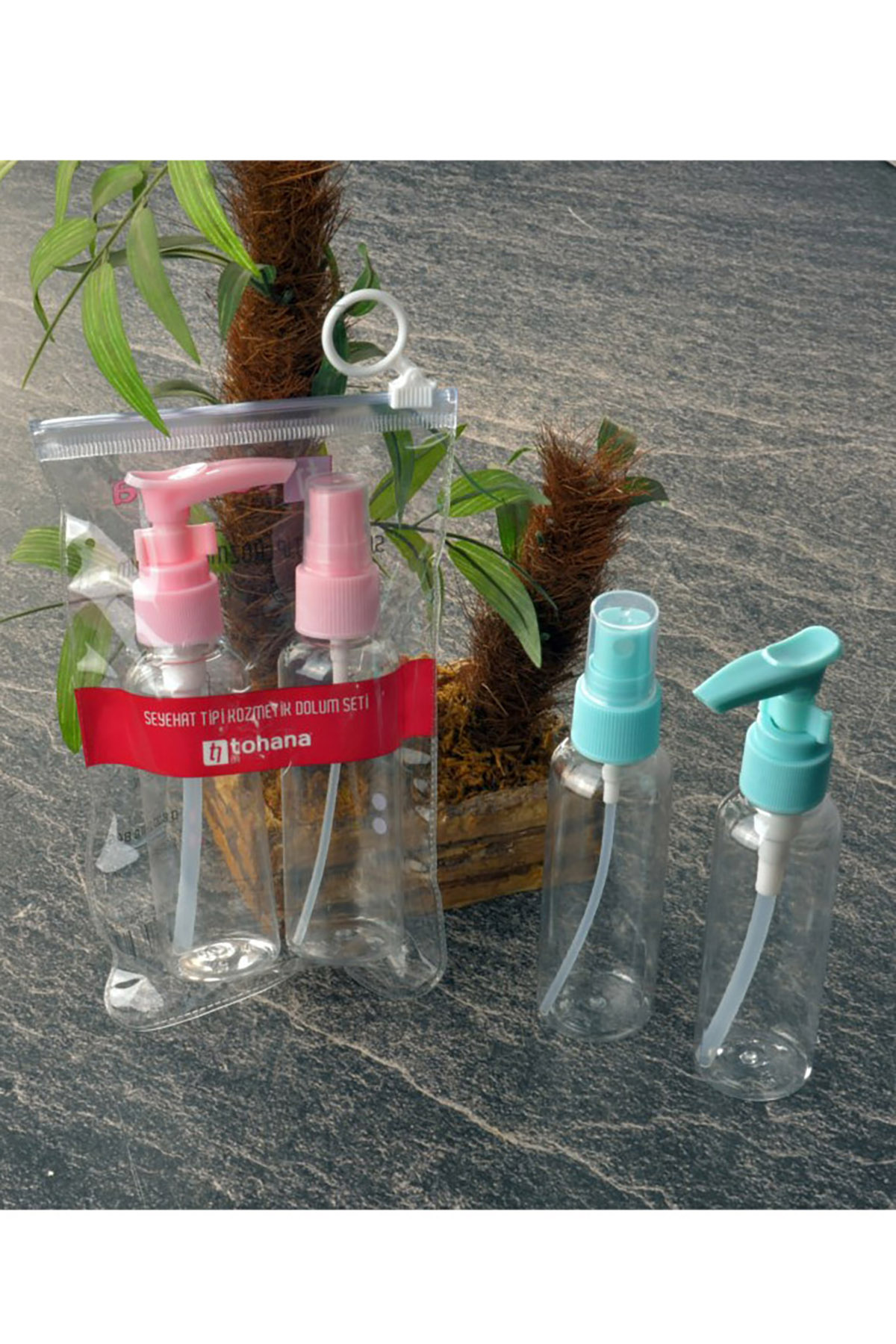 Tohana Seyahat Tipi Kozmetik Dolum Seti 2'li 65 Ml - Renkli Tohana Seyahat Tipi Kozmetik Dolum Seti 2'li 65 Ml - Renkli