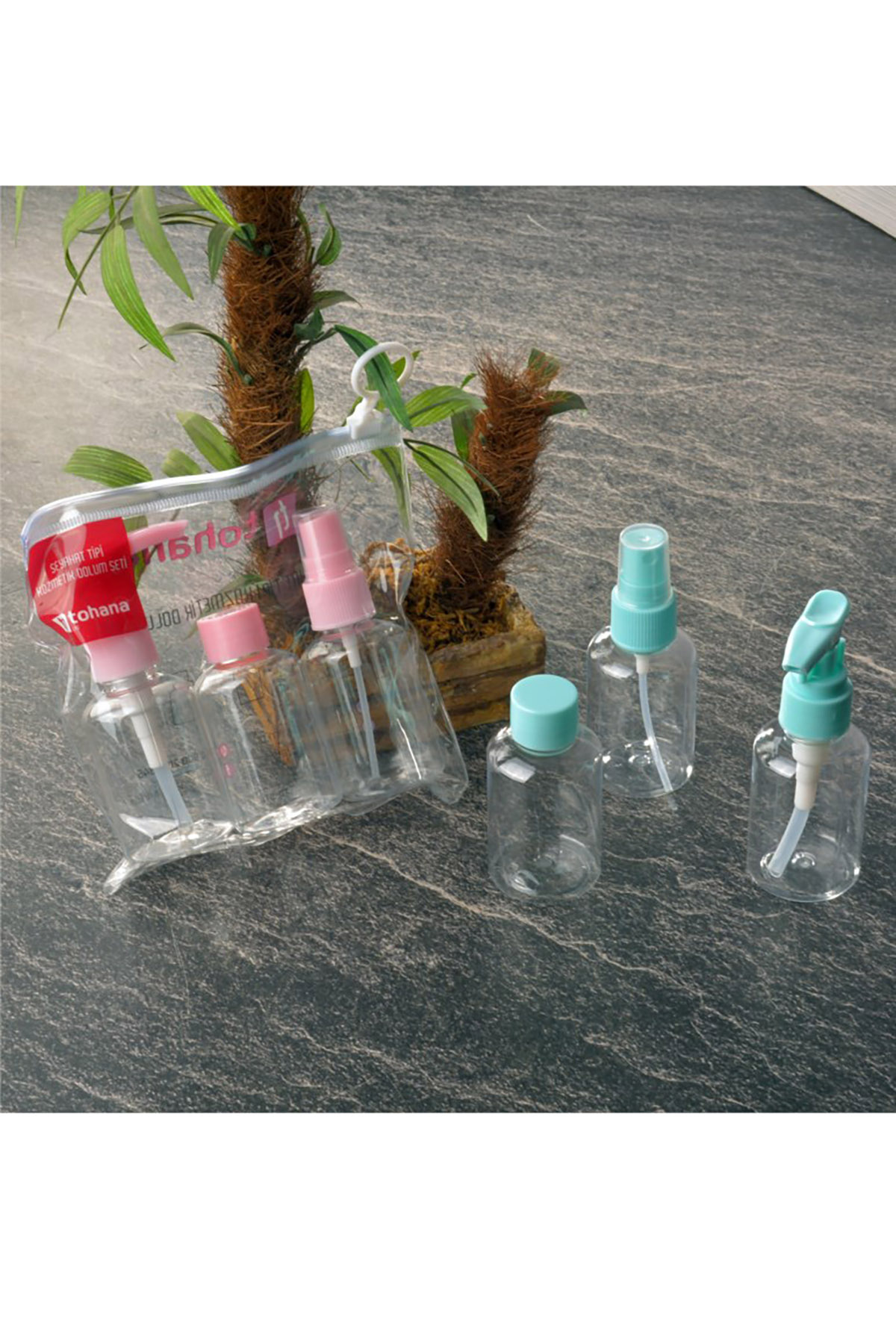 Tohana Seyahat Tipi Kozmetik Dolum Seti 3'lü 55 Ml - Renkli Tohana Seyahat Tipi Kozmetik Dolum Seti 3'lü 55 Ml - Renkli