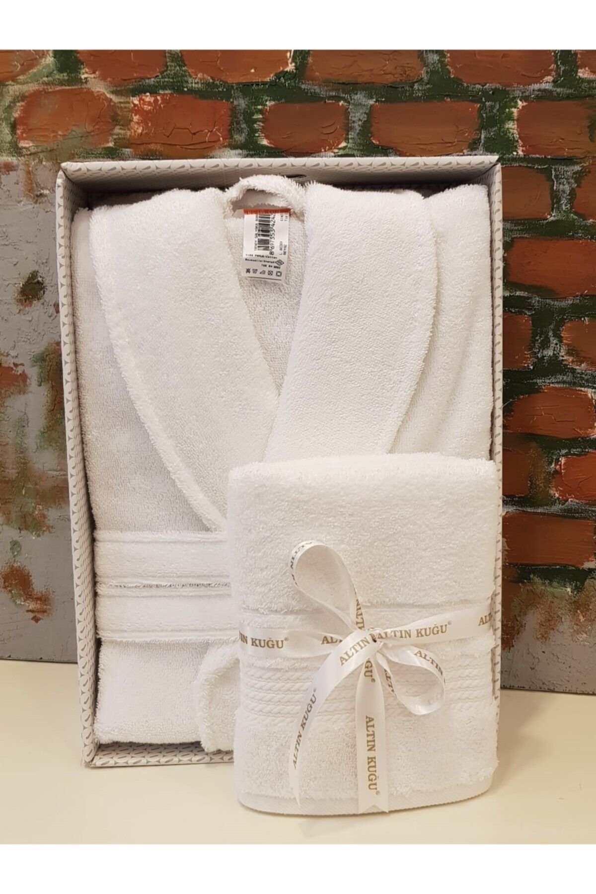 Trendy Şalyaka Bornoz Baş Havlusu - Beyaz Trendy Şalyaka Bornoz Baş Havlusu - Beyaz