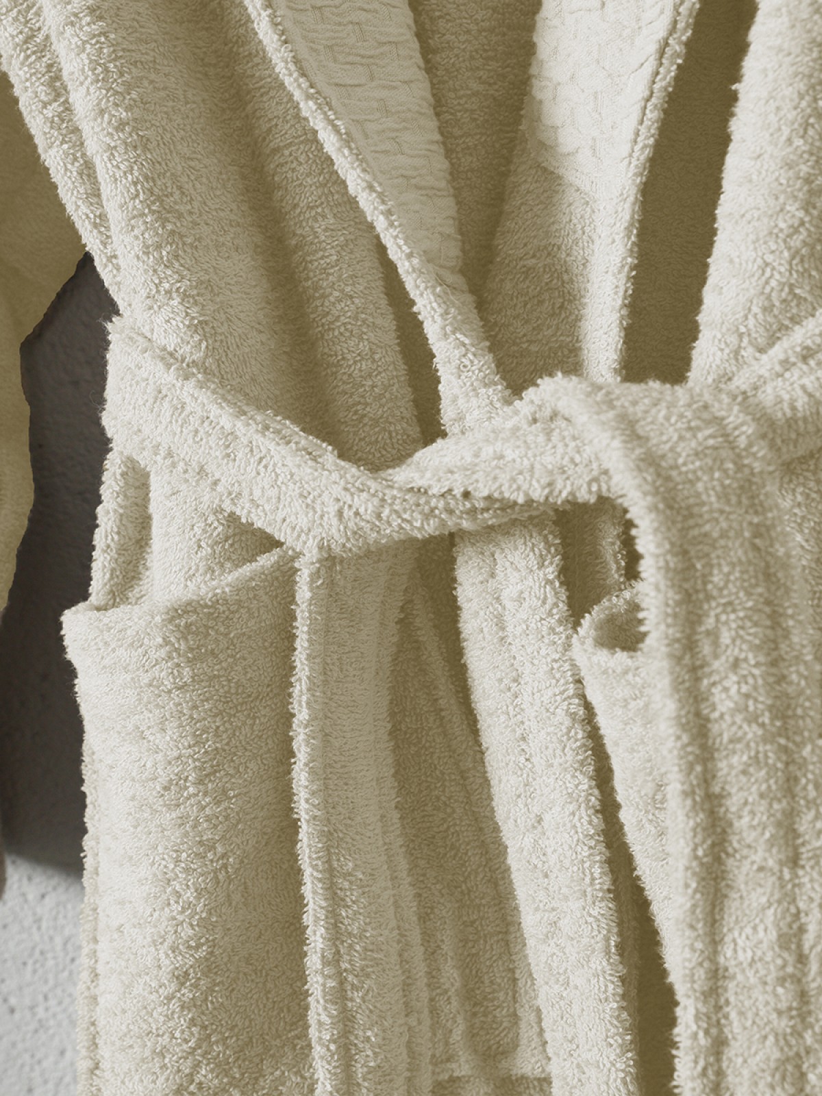 Tuwa Unisex Pamuklu XL Beden Tekli Bornoz Seti - Ekru Tuwa Unisex Pamuklu XL Beden Tekli Bornoz Seti - Ekru