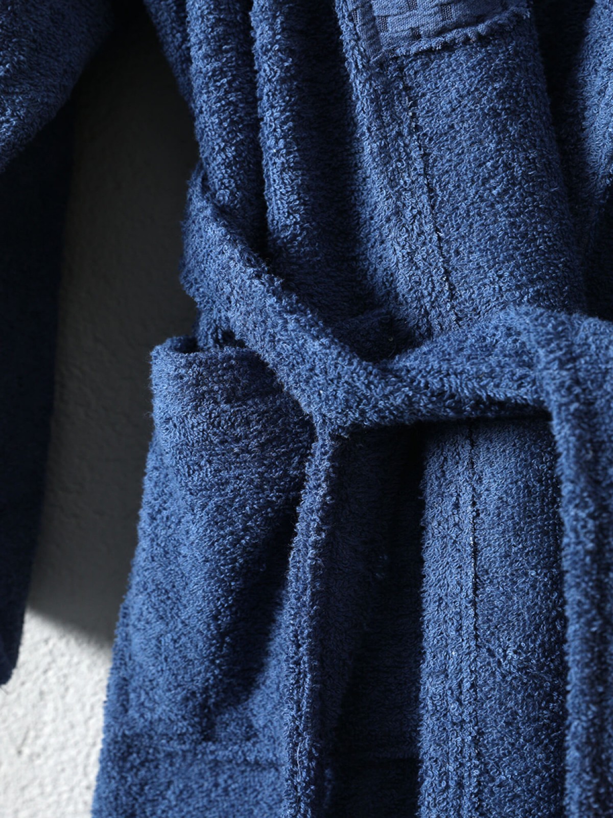 Tuwa Unisex Pamuklu XL Beden Tekli Bornoz Seti - Mavi