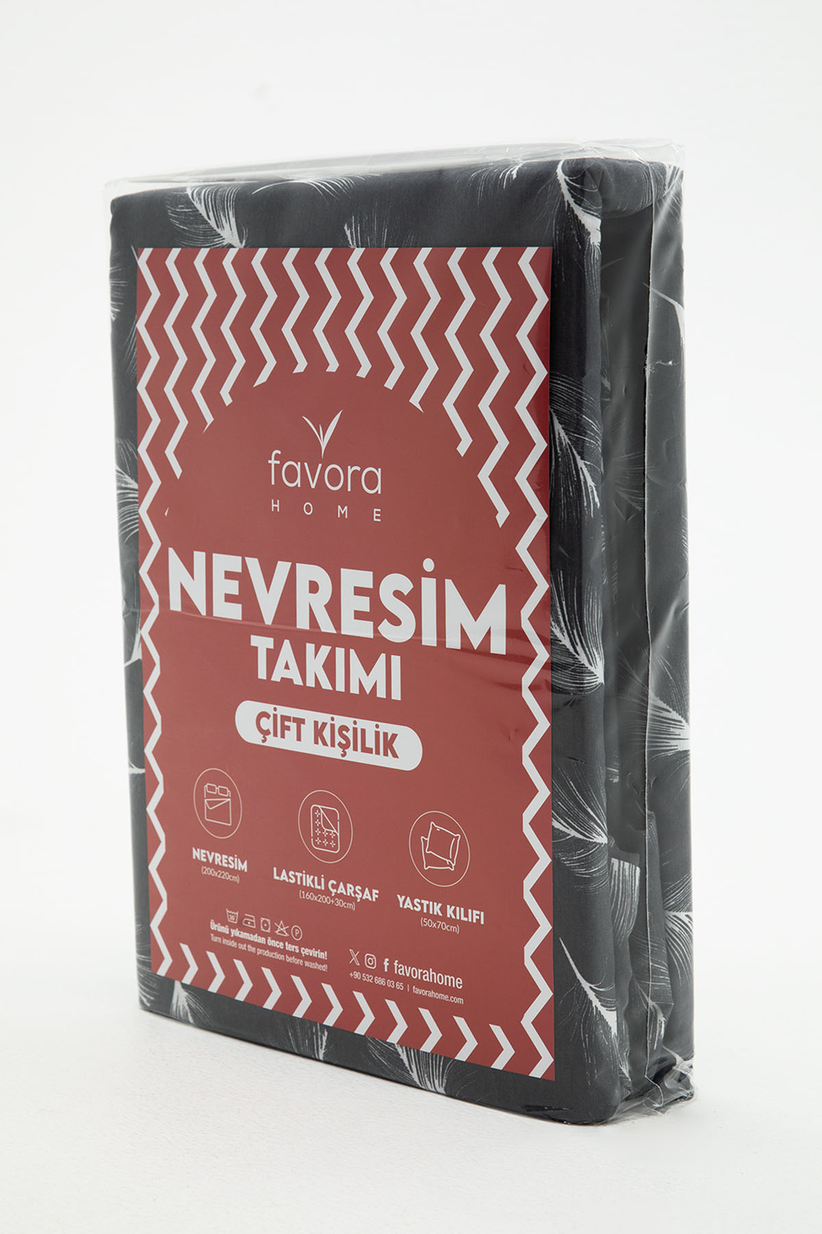 Esliva Lastikli Çarşaflı Çift Kişilik Nevresim Takımı - Antrasit Esliva Lastikli Çarşaflı Çift Kişilik Nevresim Takımı - Antrasit