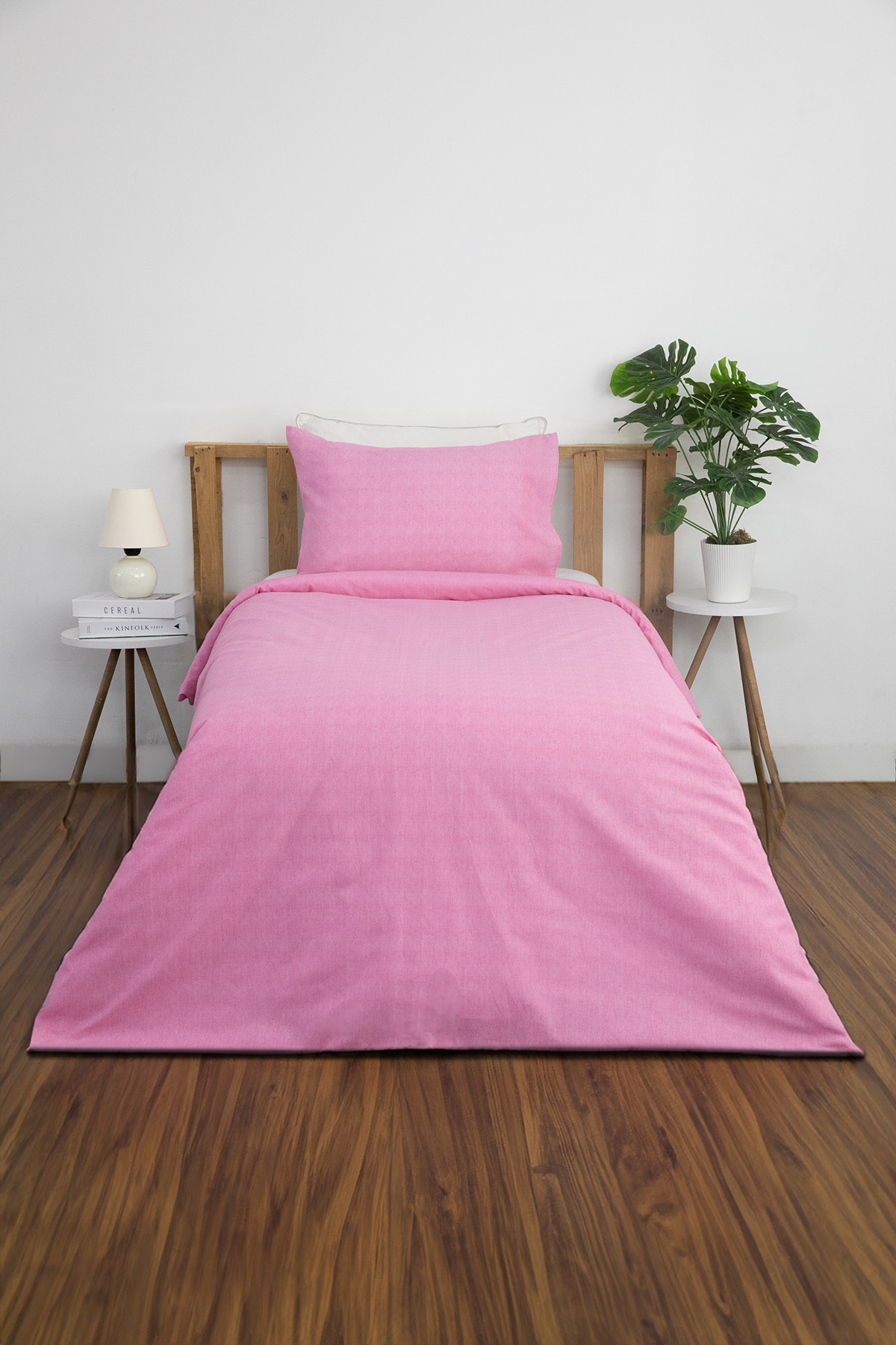 Vega Tek Kişilik Nevresim Seti - Pembe Vega Tek Kişilik Nevresim Seti - Pembe