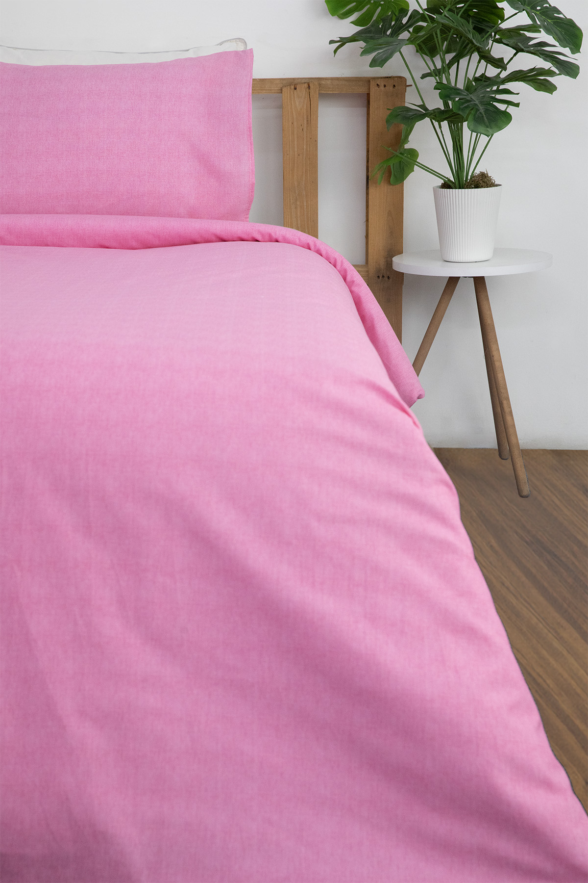 Vega Pamuklu Ranforce Tek Kişilik Nevresim Seti - Pembe