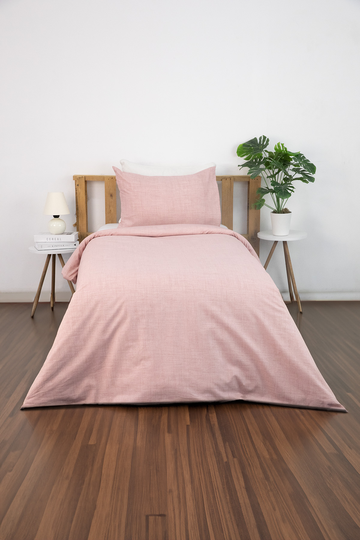 Vega Tek Kişilik Nevresim Seti - Pudra Vega Tek Kişilik Nevresim Seti - Pudra